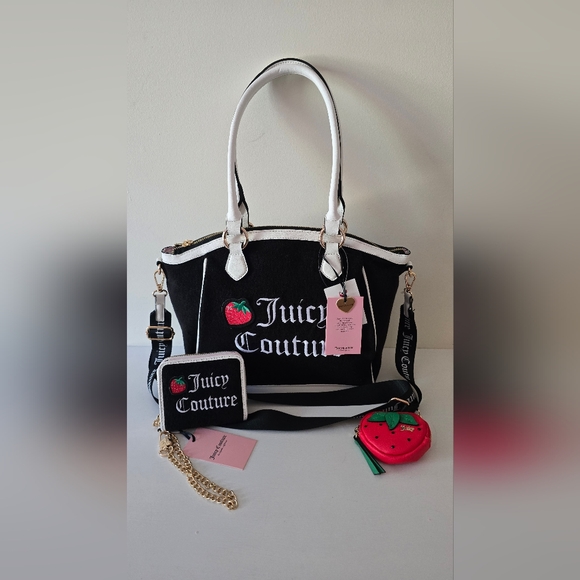 Juicy Couture Handbags - Juicy Couture Strawberry Tote Bag & Coin Pouch Set NWT